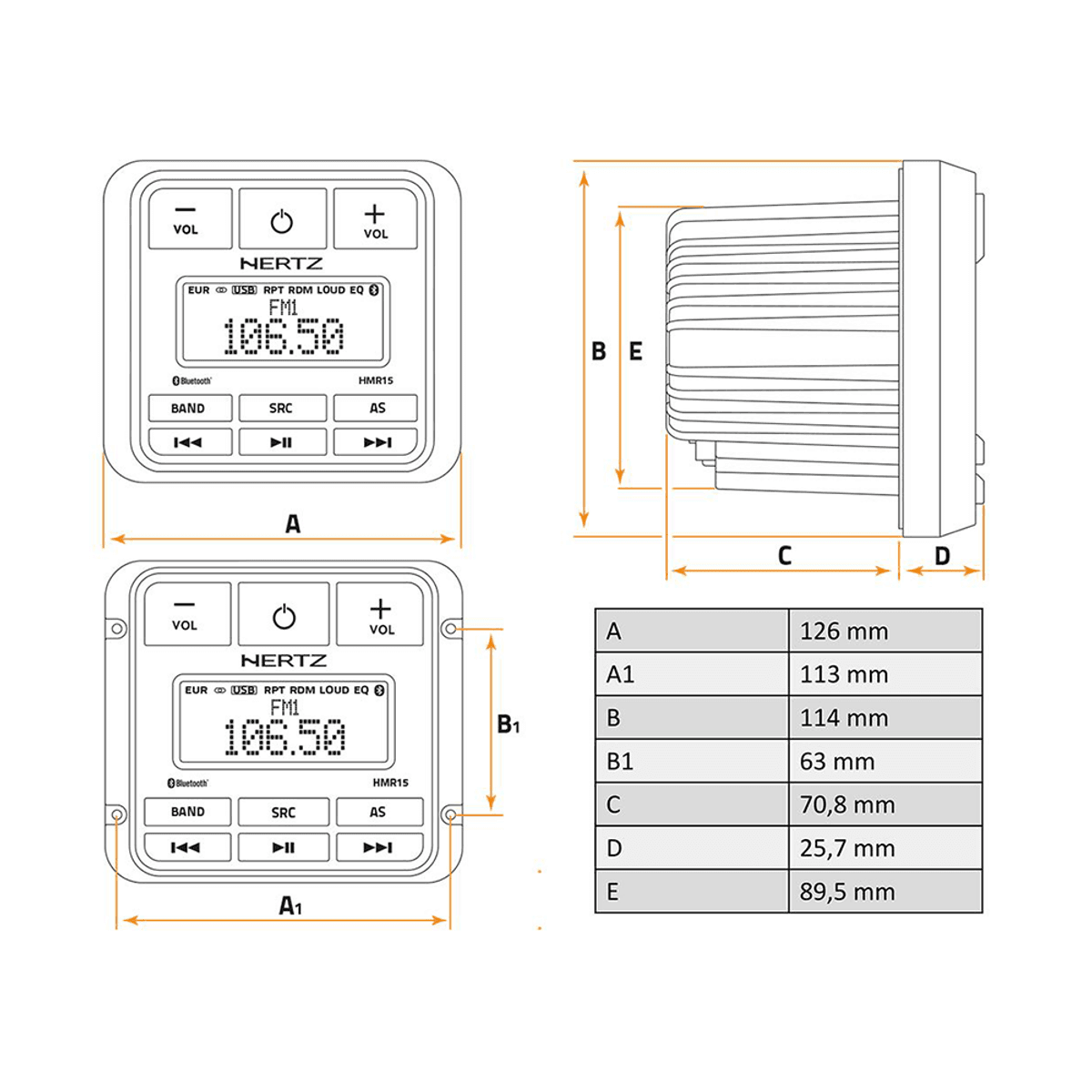 Hertz HMR 15 D DAB+ marineradio
